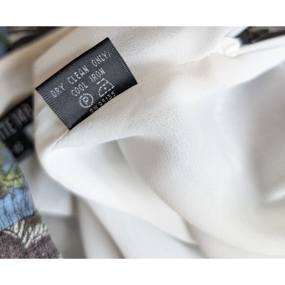 Lafayette 148 Flounce Skirt Linen Blend Multicolor Floral Pleated Size 16 - Picture 9 of 9